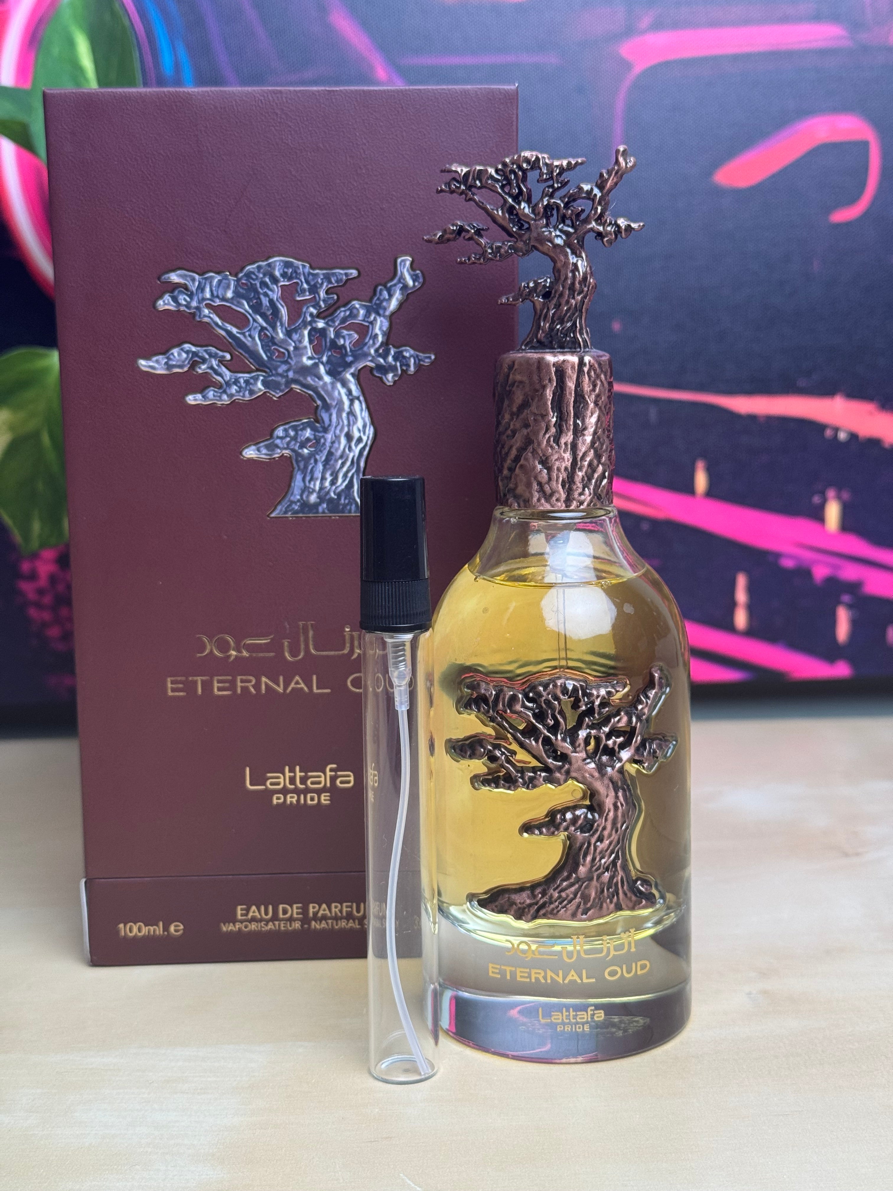 Lattafa Eternal Oud 10ml in a High Quality Atomiser