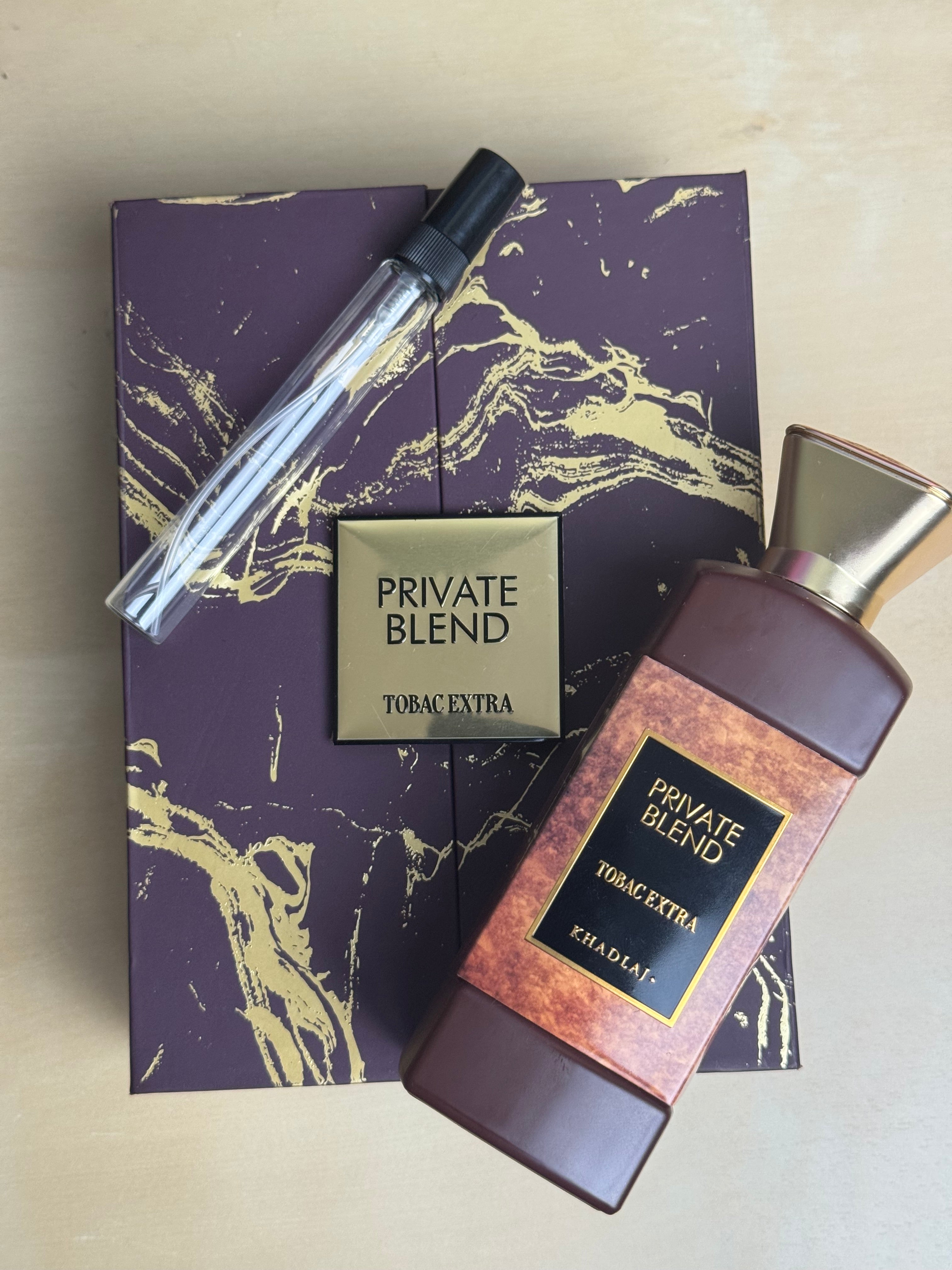 KHADLAJ Private Blend Tobac Extra 10ml in a High Quality Atomiser