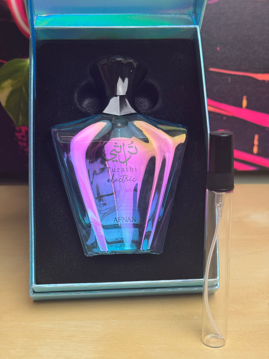 Afnan Turathi Electric 10ml in a high quality glass atomiser