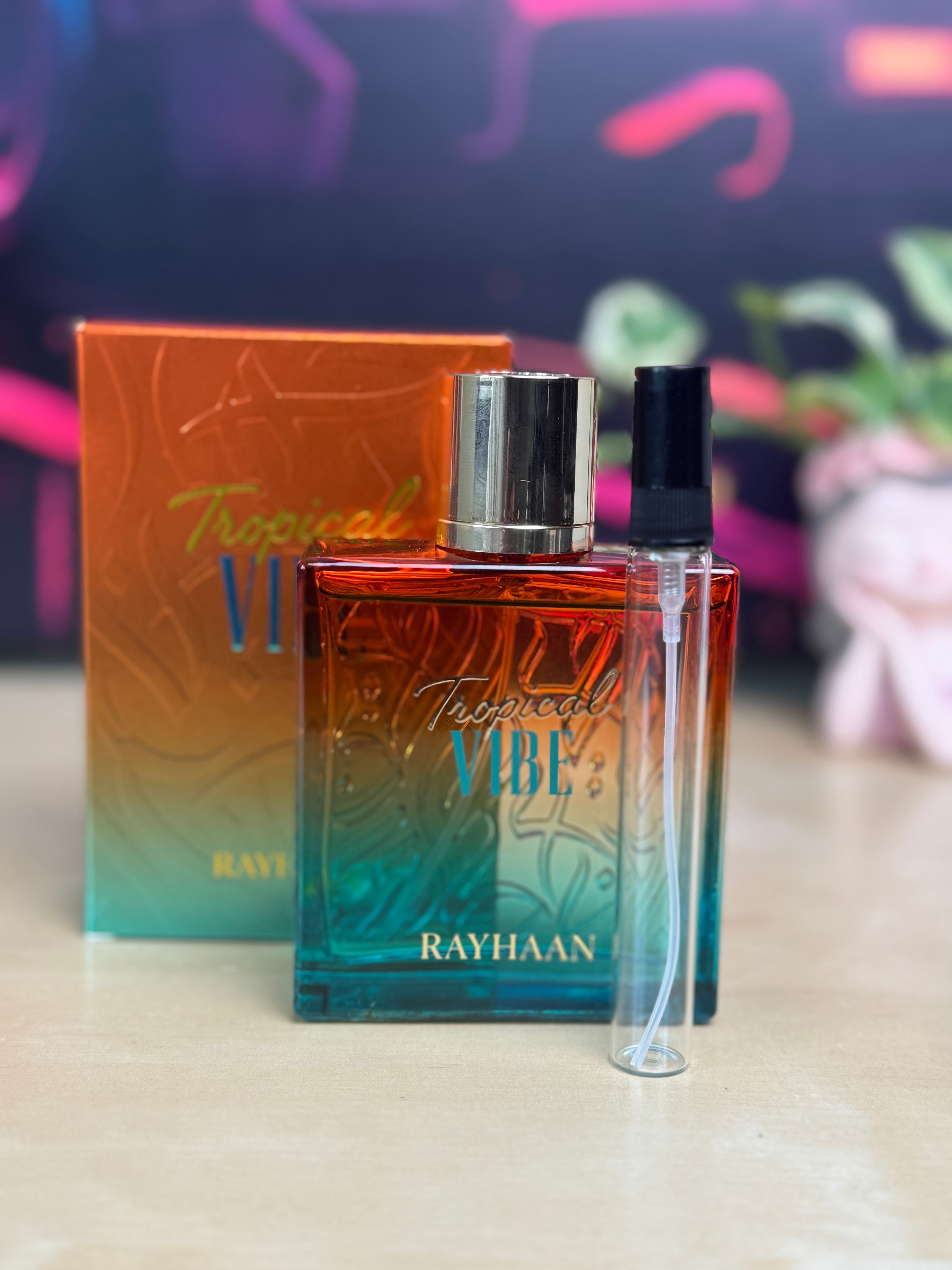 RAYHAAN Tropical VIBE 10ml Decant in a high quality atomiser