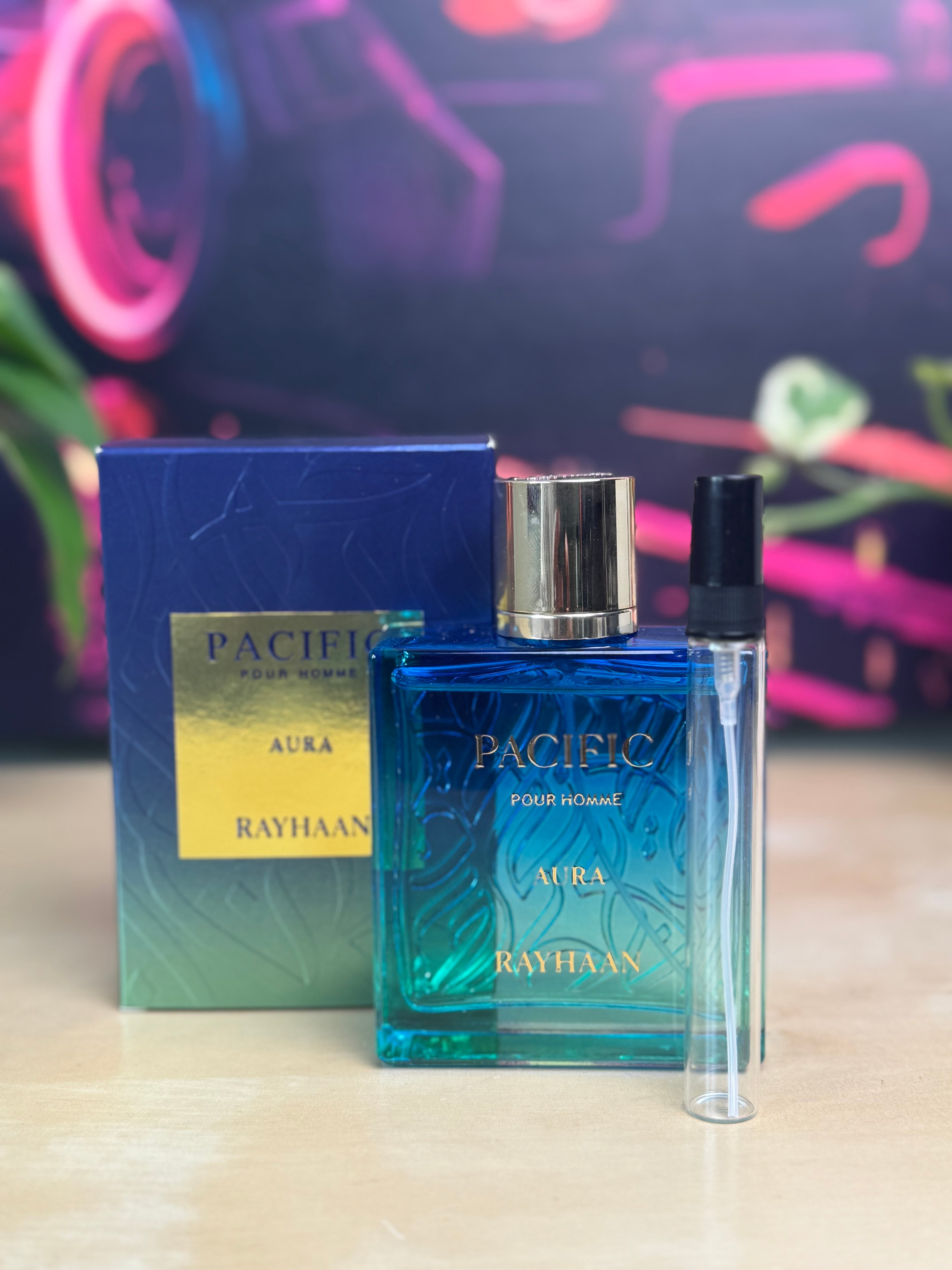 RAYHAAN PACIFIC AURA 10ml Decant in a high quality atomiser